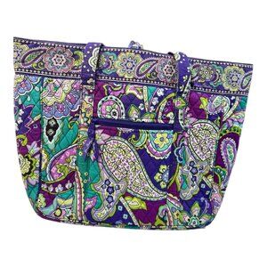Vera Bradley Signature Laptop Tote Bag Multicolored Paisley Print
